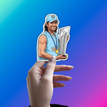 MS DHONI - YOUNG MAHI CHAMPION STICKER