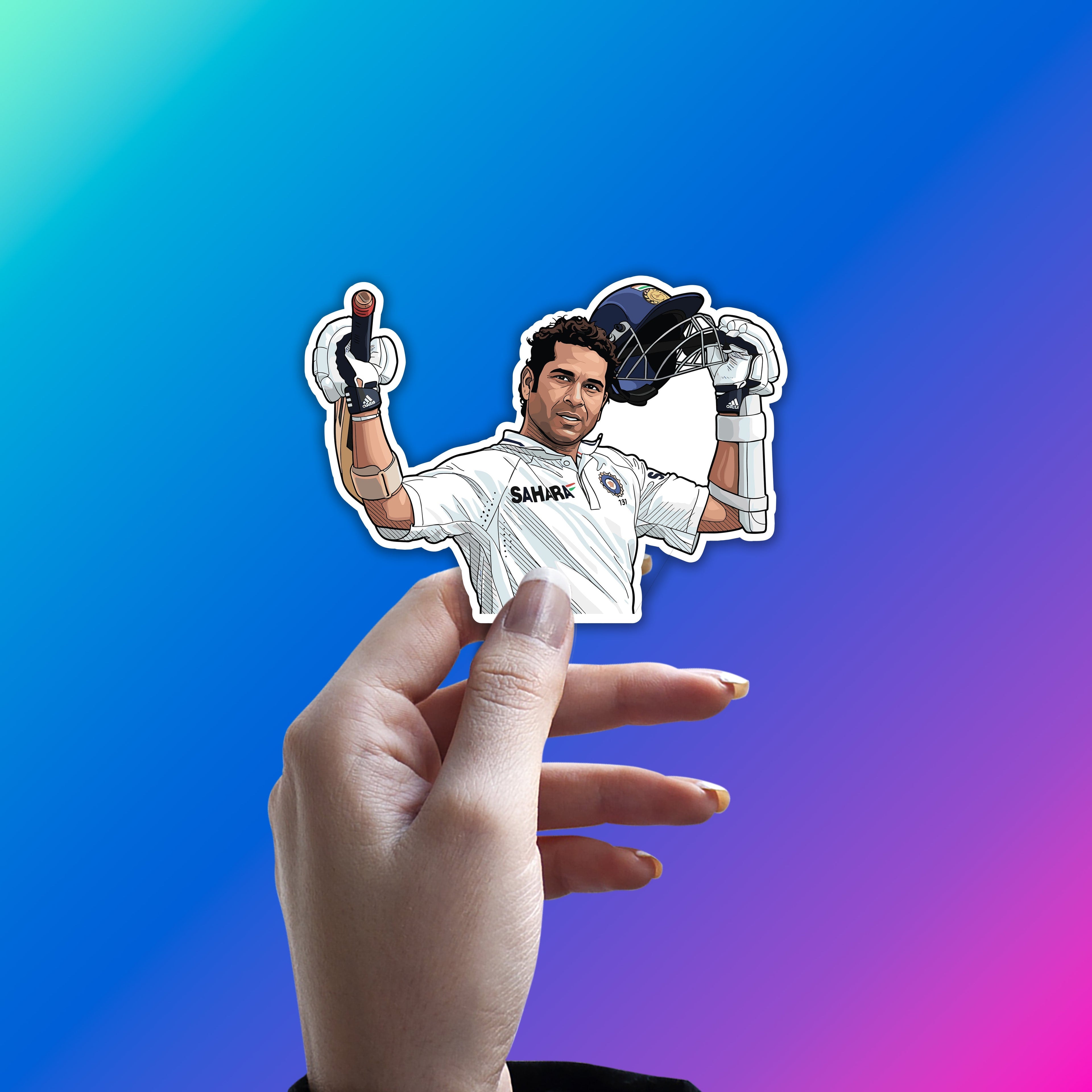 SACHIN TENDULKAR - GOD OF CRICKET SALUTE STICKER