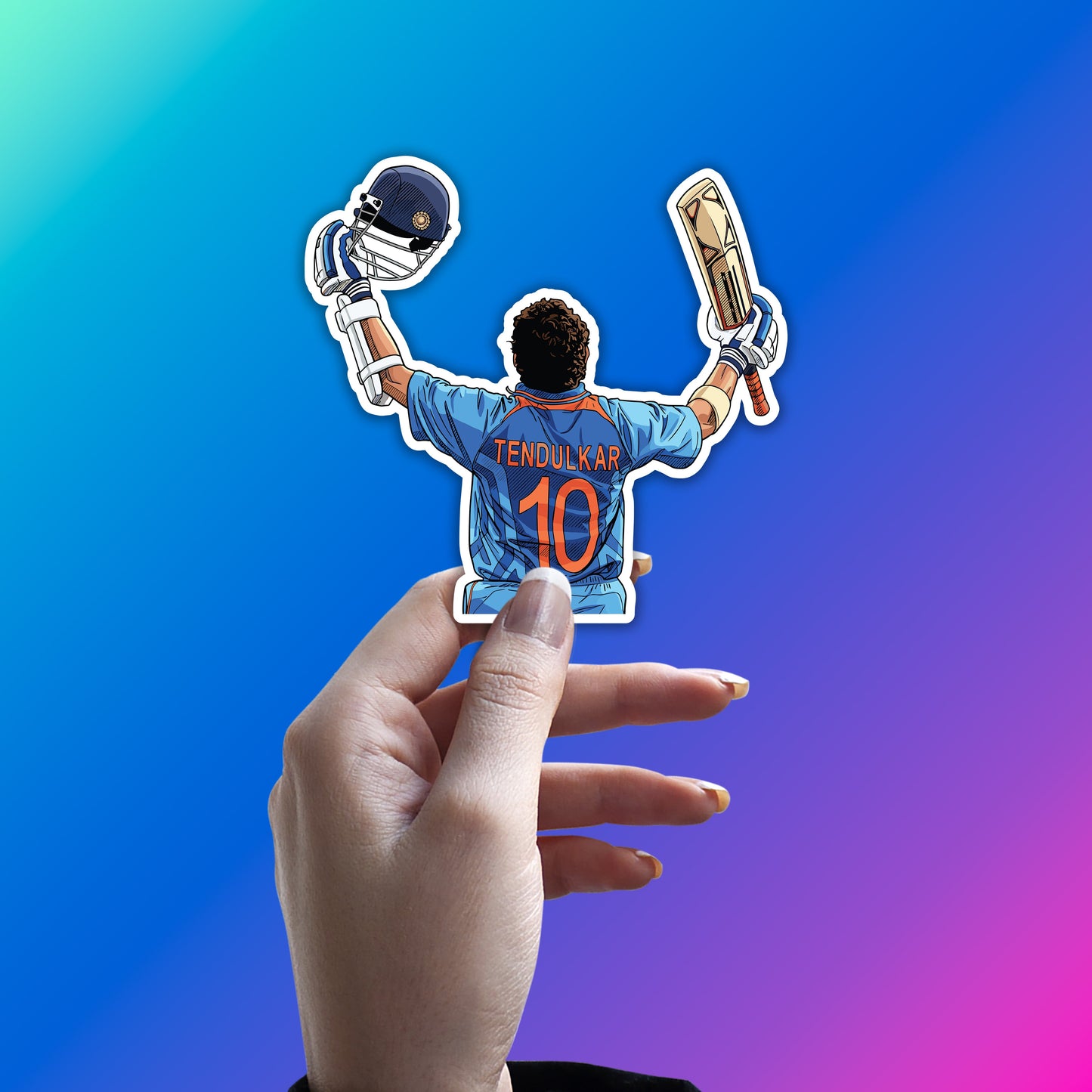 SACHIN TENDULKAR - GOD'S BACKLINE STICKER
