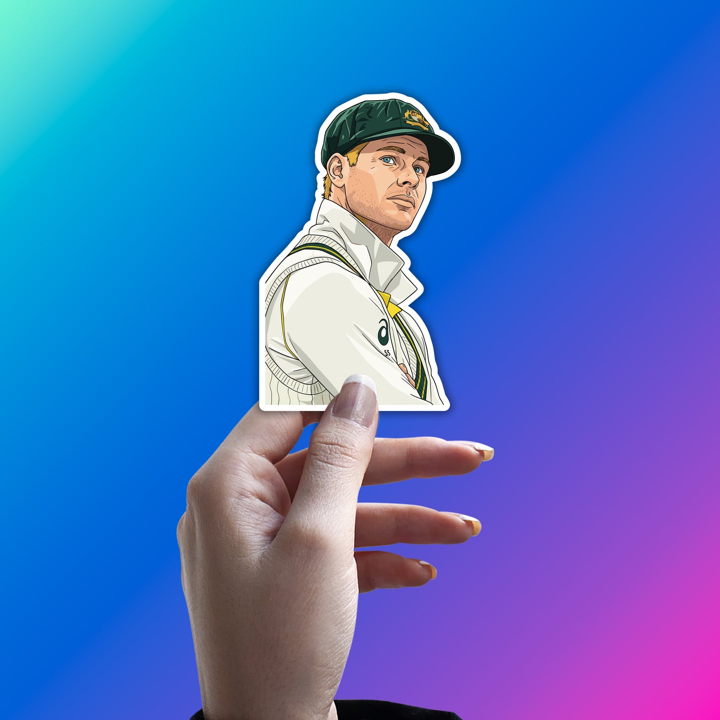 STEVE SMITH - TEST CRICKET ICON STICKER