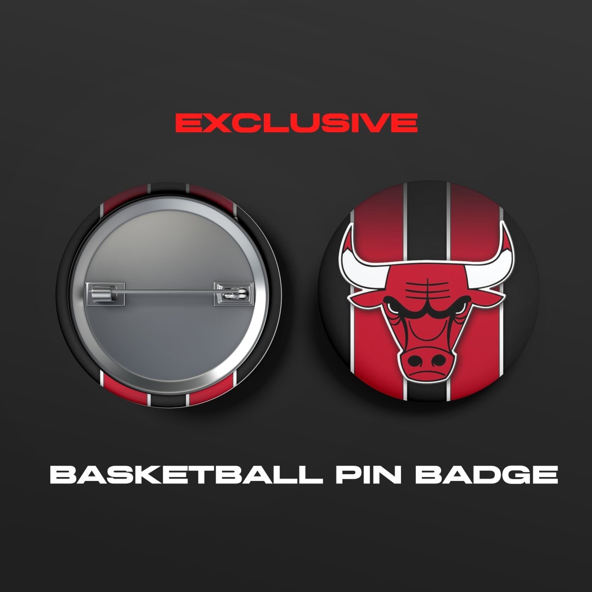 CHICAGO BULLS - PIN BADGE - stickyfunk premium stickers