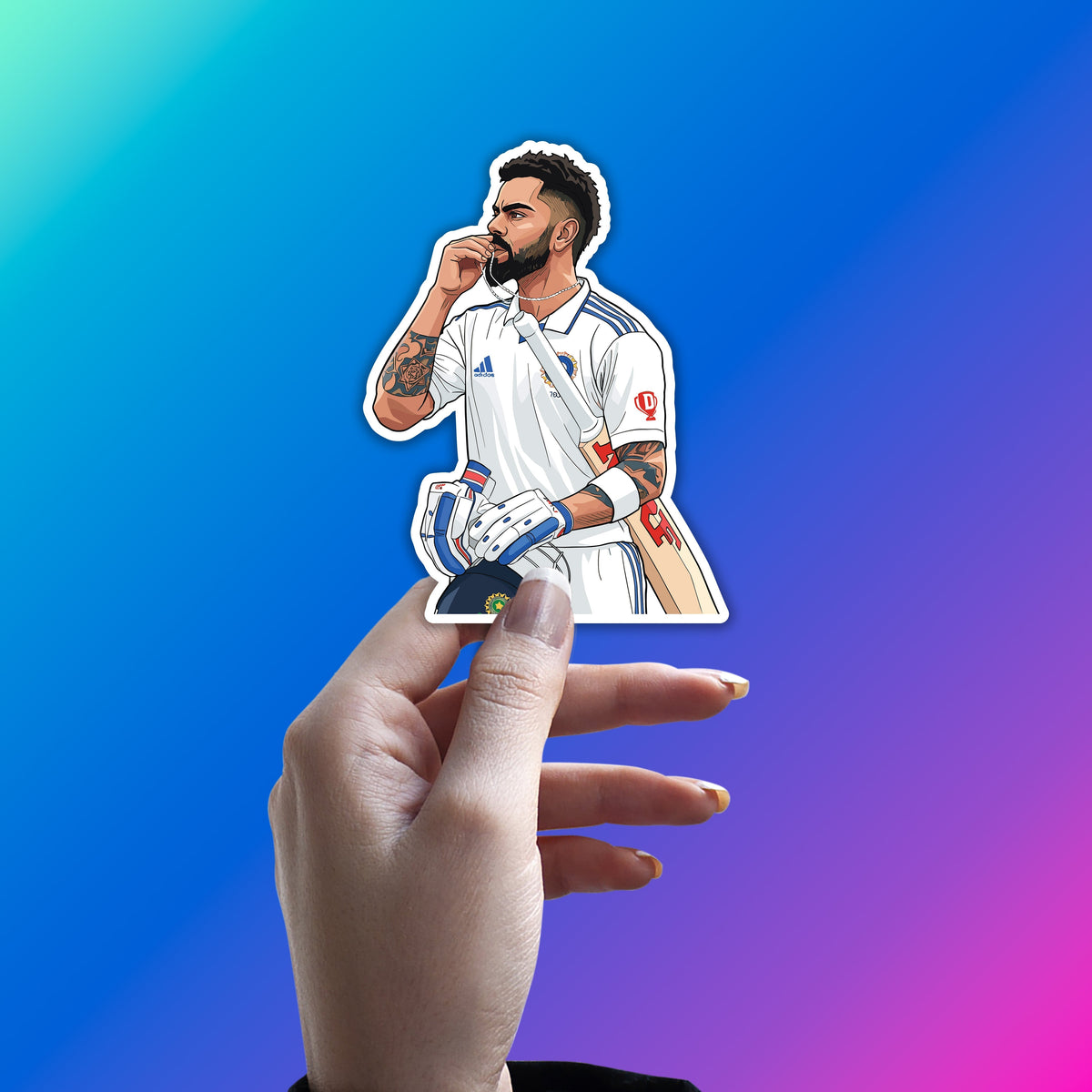 VIRAT KOHLI - RING KISS CELEBRATION STICKER