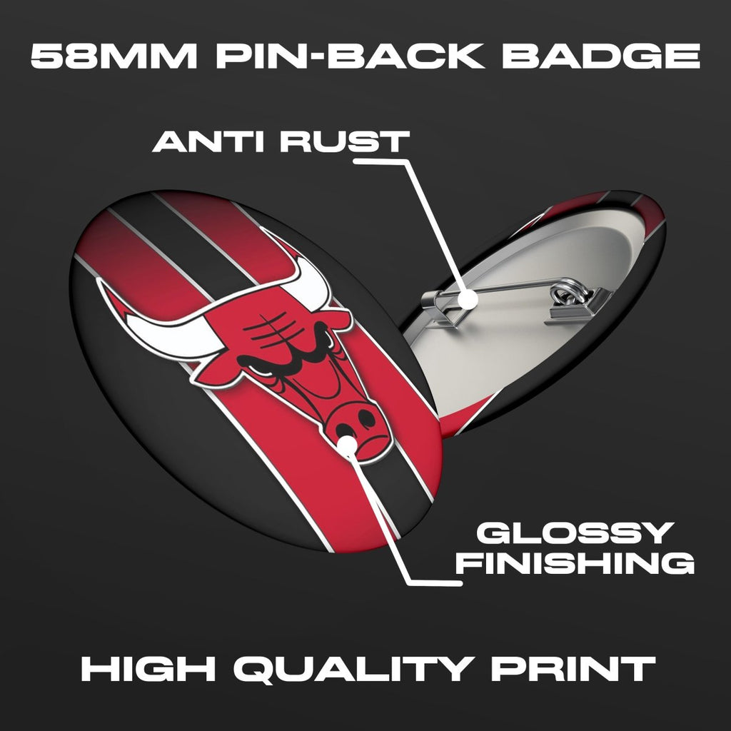 CHICAGO BULLS - PIN BADGE - stickyfunk premium stickers