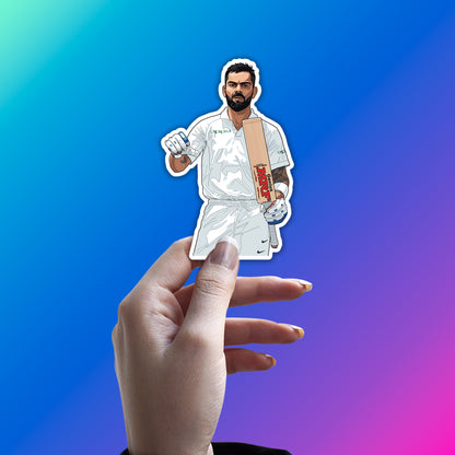 VIRAT KOHLI - WHITE JERSEY AGGRESSION STICKER