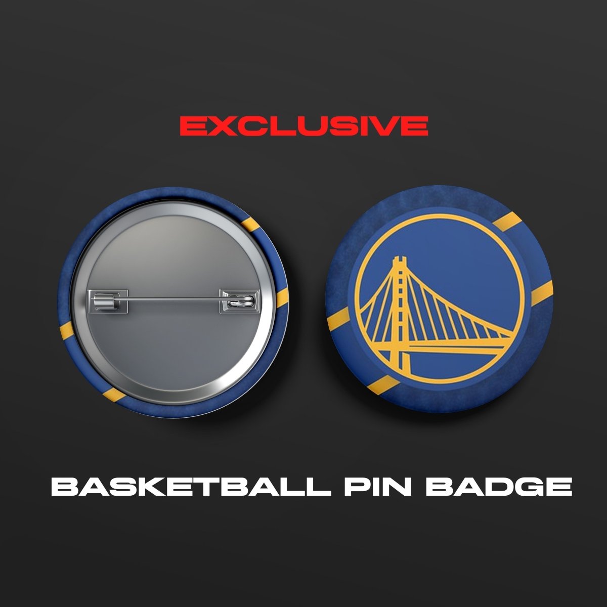 GOLDEN STATE WARRIORS - PIN BADGE - stickyfunk premium stickers