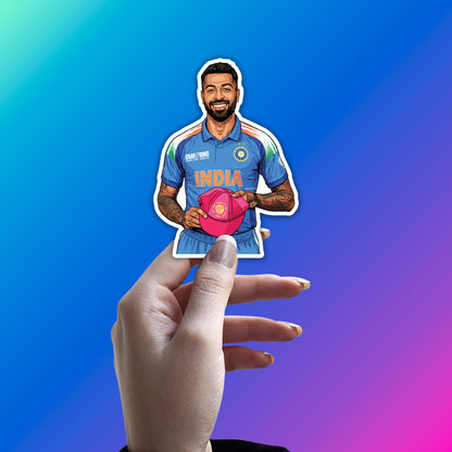 HARDIK PANDYA - TEAM INDIA STAR STICKER