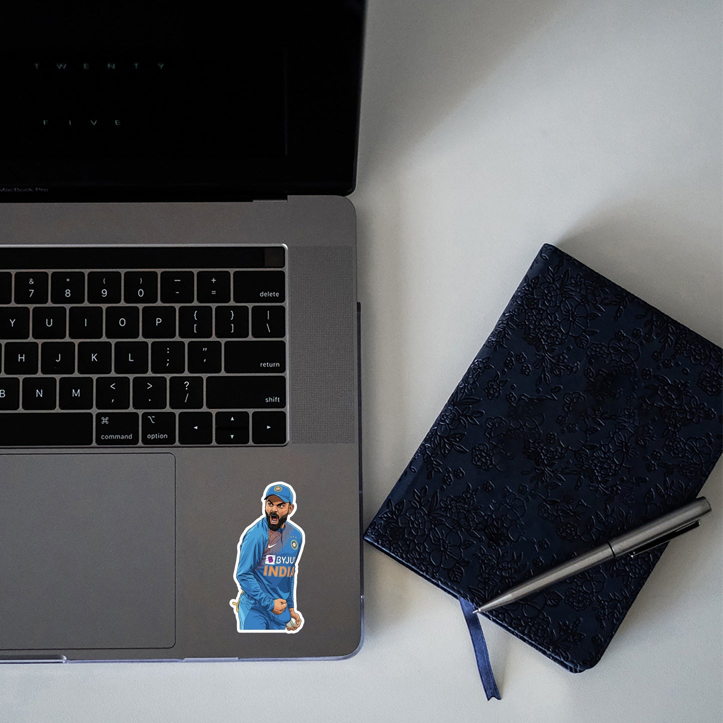 VIRAT KOHLI - AGGRESSIVE ROAR BLUE STICKER