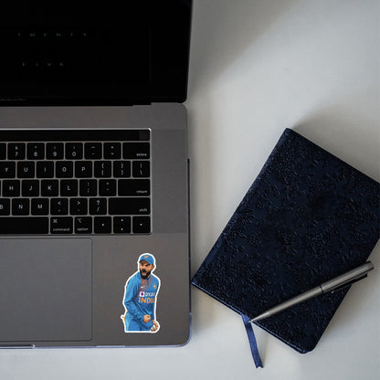 VIRAT KOHLI - AGGRESSIVE ROAR BLUE STICKER