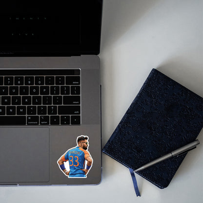 HARDIK PANDYA - NUMBER 33 BACKLINE STICKER