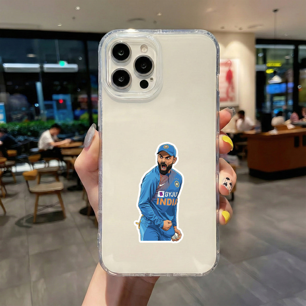 VIRAT KOHLI - AGGRESSIVE ROAR BLUE STICKER