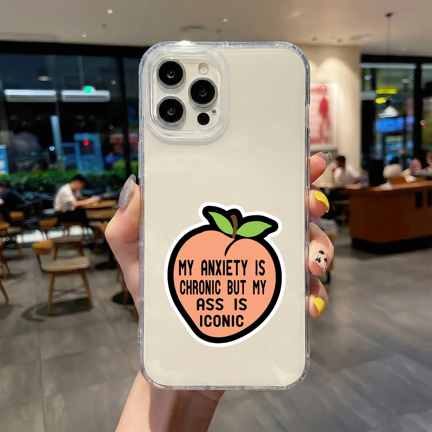 ANXIETY KA PEACH, PECHE ICONIC HAI STICKER
