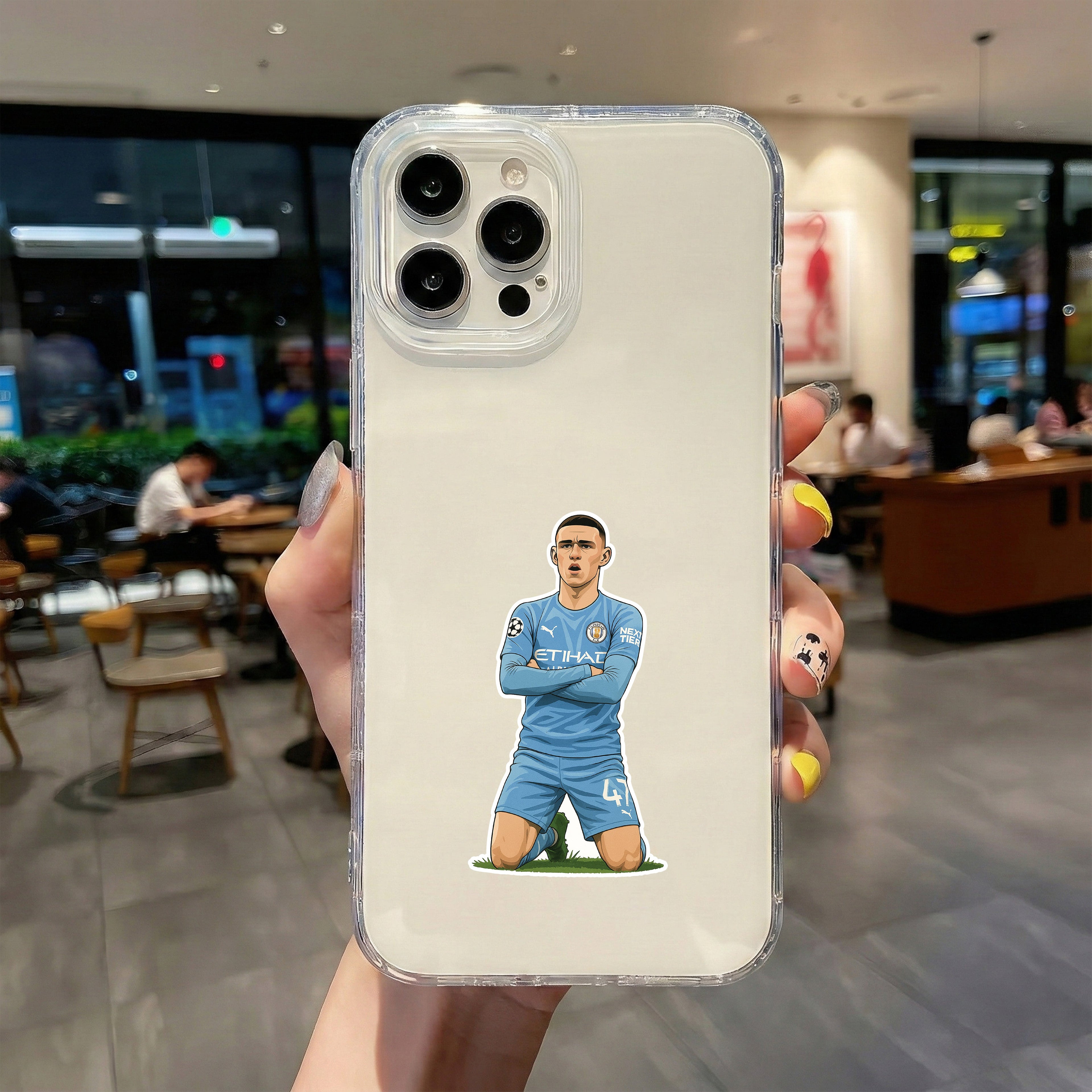 COLD CROSSED-ARMS POSE – PHIL FODEN STICKER