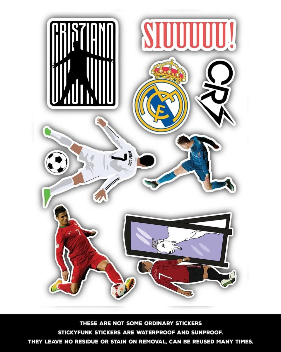 RONALDO - MIX MINI STICKERS SHEET - stickyfunk premium stickers