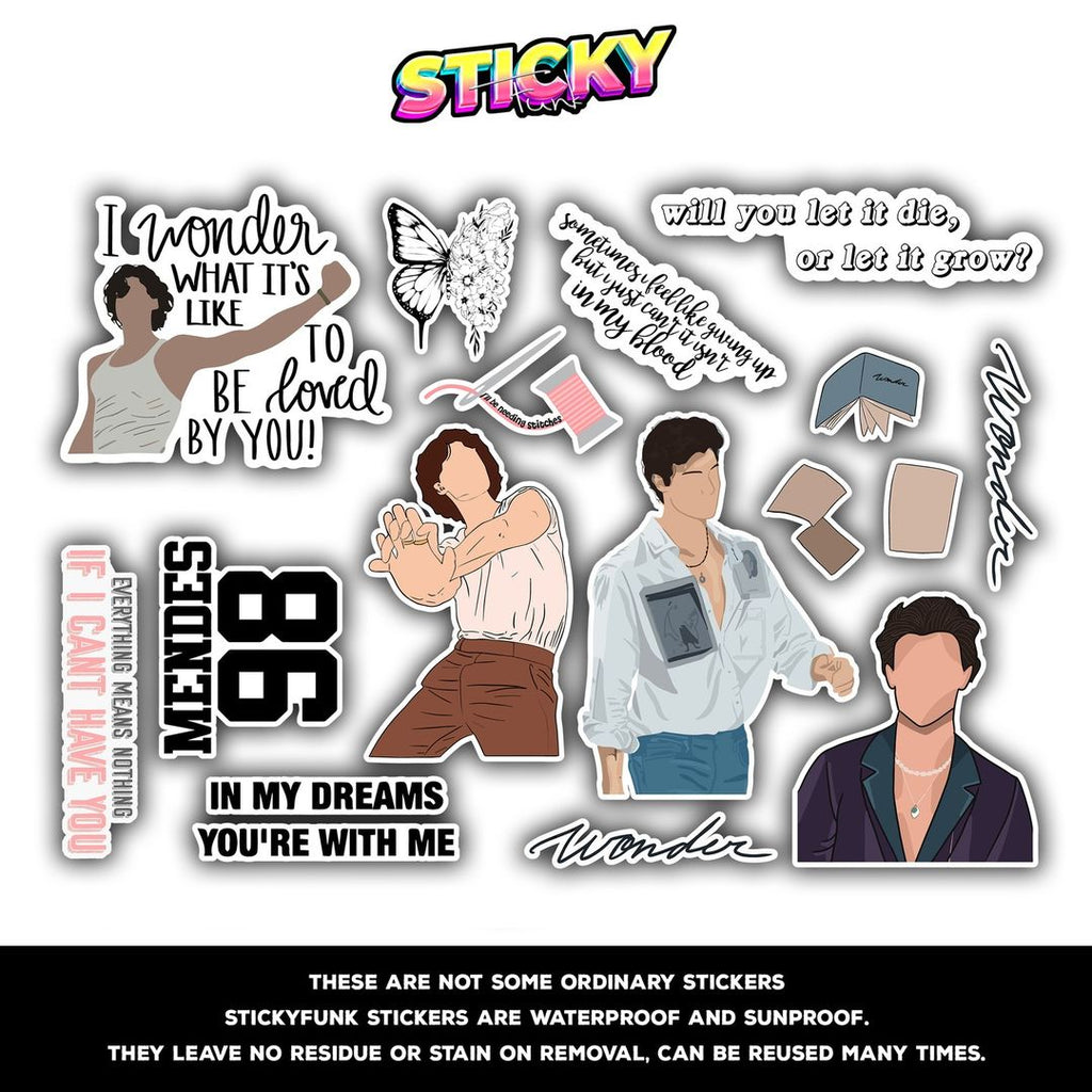 SHAWN MENDIS MINI STICKERS SHEET - stickyfunk premium stickers