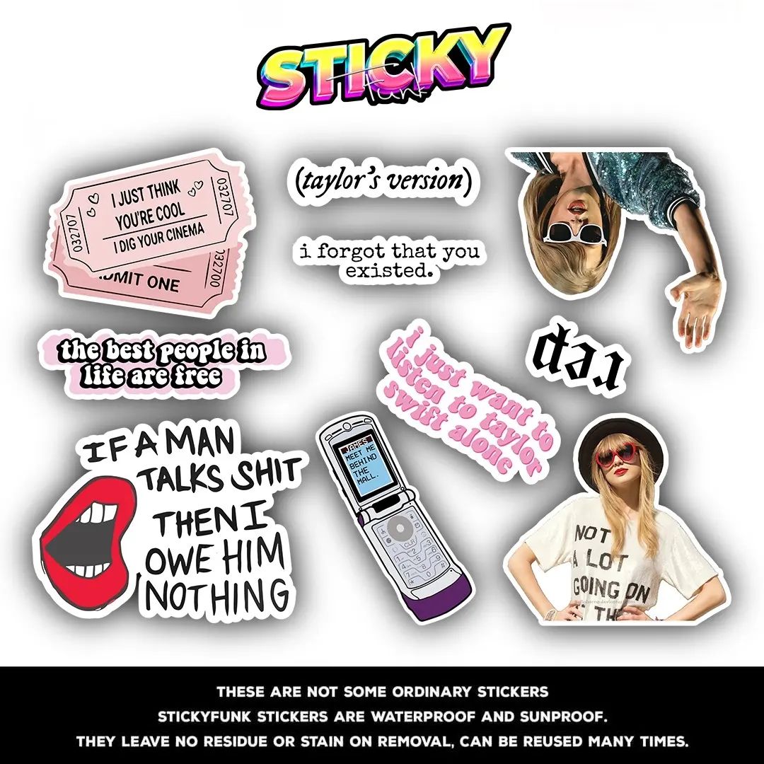 TAYLOR SWIFT MINI STICKERS SHEET 2 - stickyfunk premium stickers