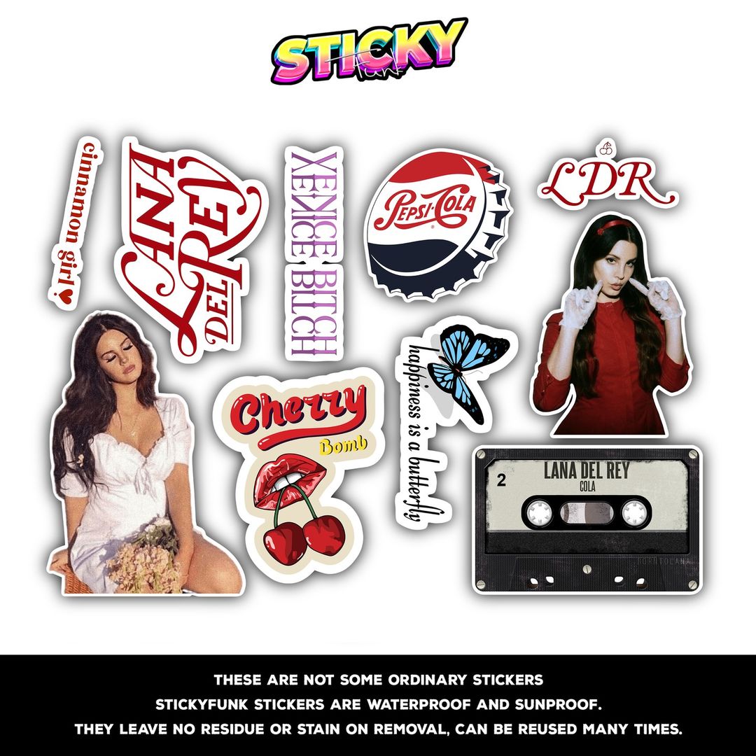 LANA DEL REY MINI STICKERS SHEET - stickyfunk premium stickers
