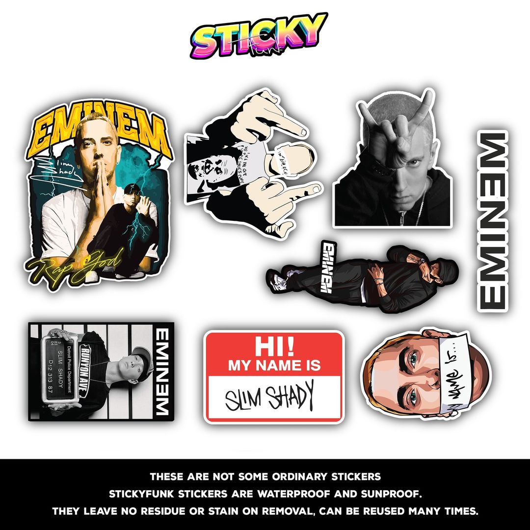 EMINEM MINI STICKERS SHEET - stickyfunk premium stickers