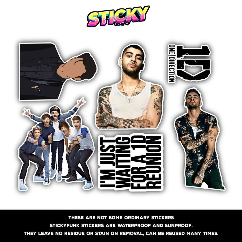 ONE DIRECTION MINI STICKERS SHEET - stickyfunk premium stickers