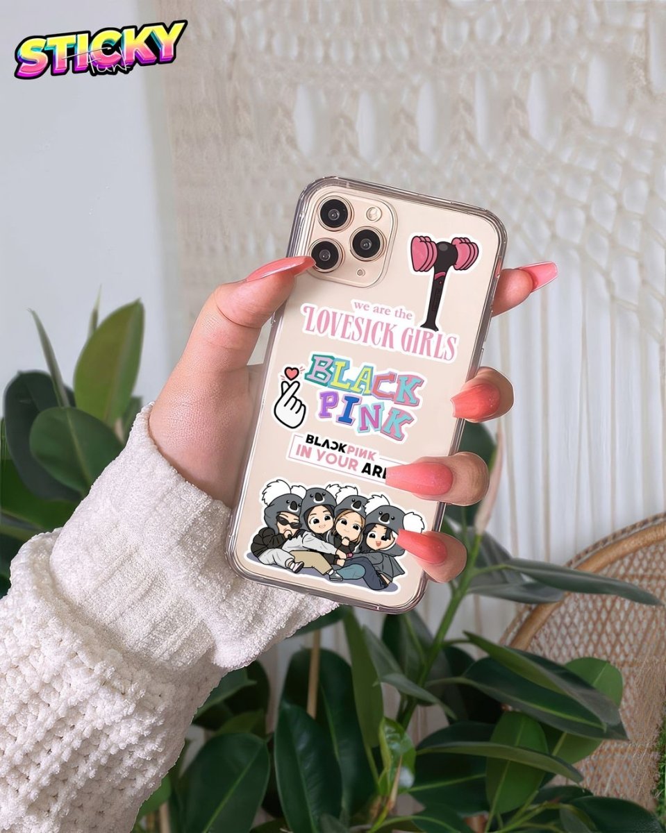 BLACK PINK MINI STICKERS SHEET - stickyfunk premium stickers