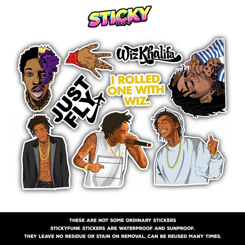 WIZ KHALIFA MINI STICKERS SHEET - stickyfunk premium stickers