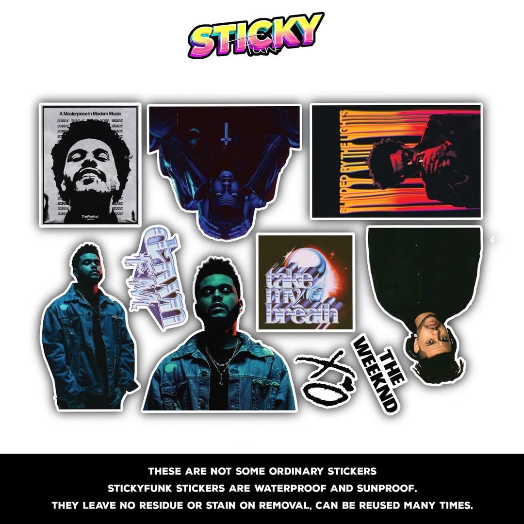 THE WEEKND MINI STICKERS SHEET - stickyfunk premium stickers