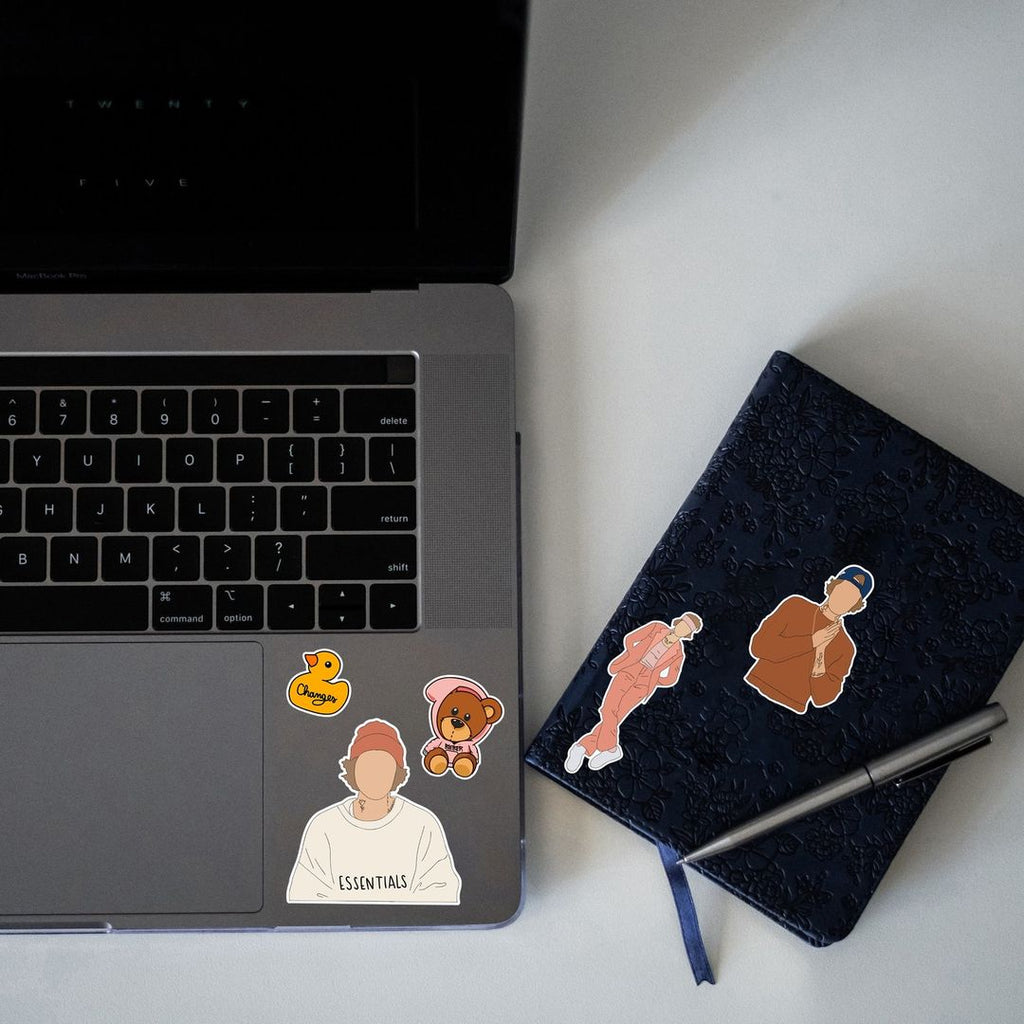 JUSTIN BIEBER MINI STICKERS SHEET - stickyfunk premium stickers