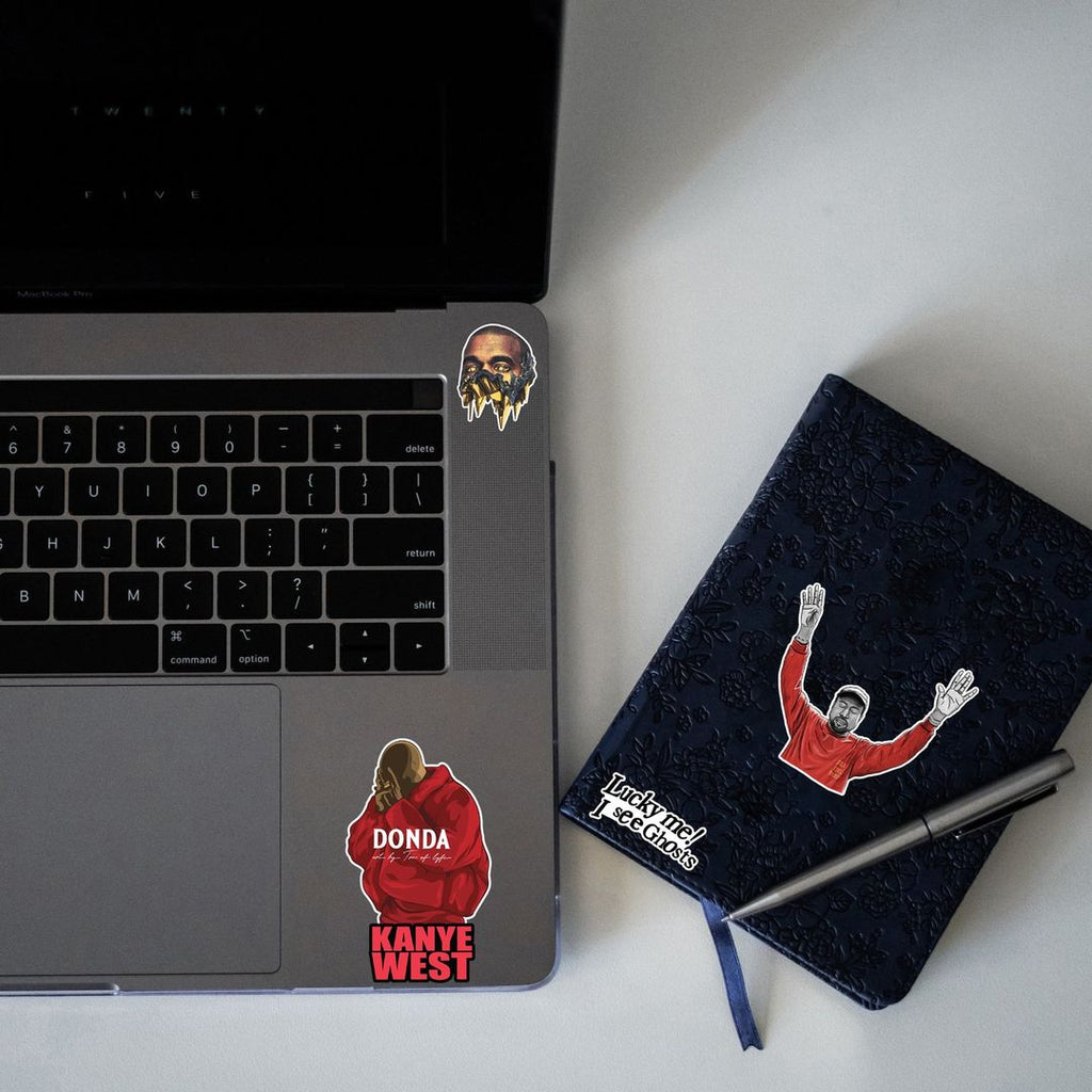 KANYE WEST MINI STICKERS SHEET - stickyfunk premium stickers