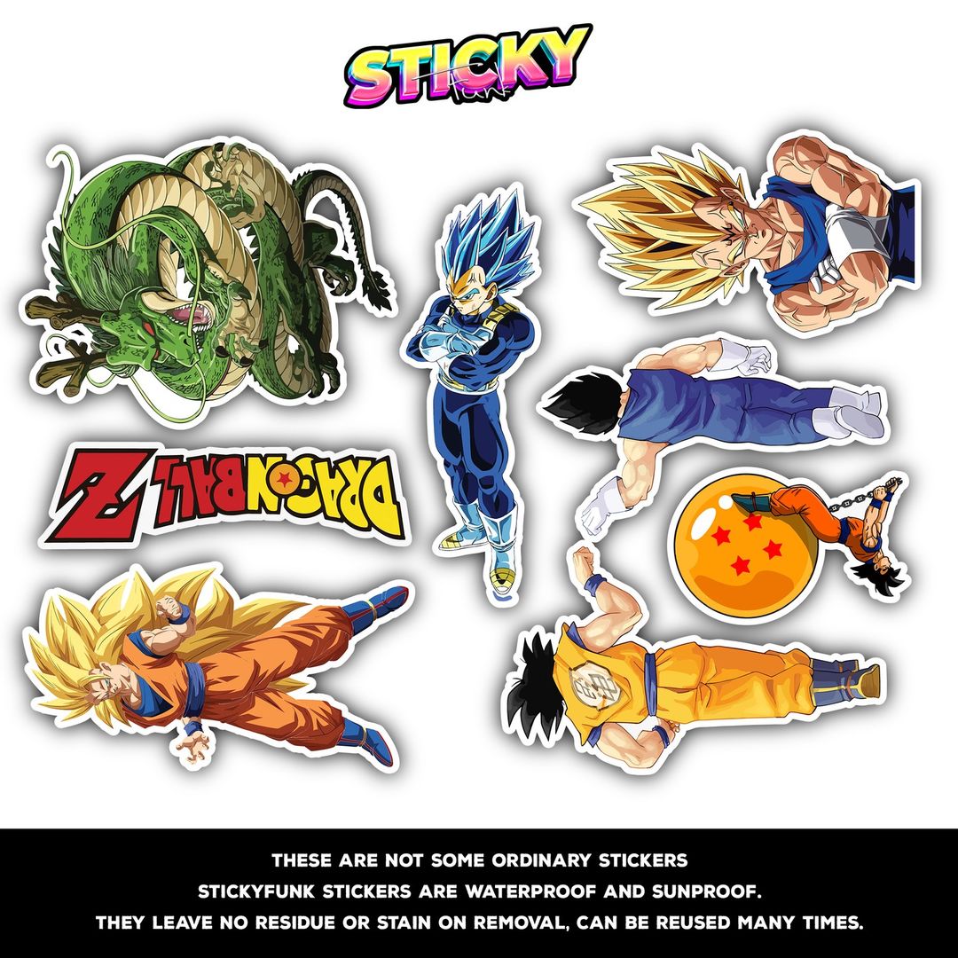 DRAGONBALL Z MINI STICKERS SHEET - stickyfunk premium stickers
