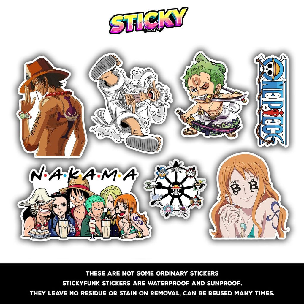 ONE PIECE MINI STICKERS SHEET - stickyfunk premium stickers