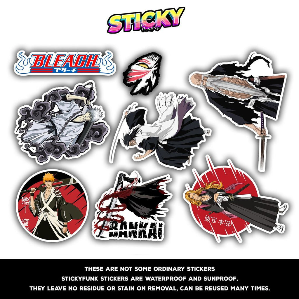 BLEACH MINI STICKERS SHEET - stickyfunk premium stickers