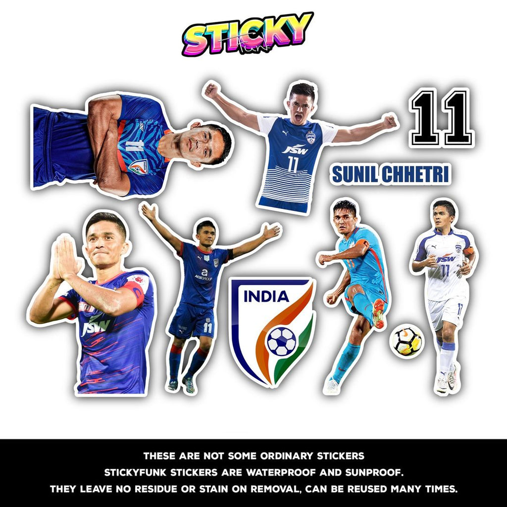 SUNIL CHHETRI MINI STICKERS SHEET - stickyfunk premium stickers