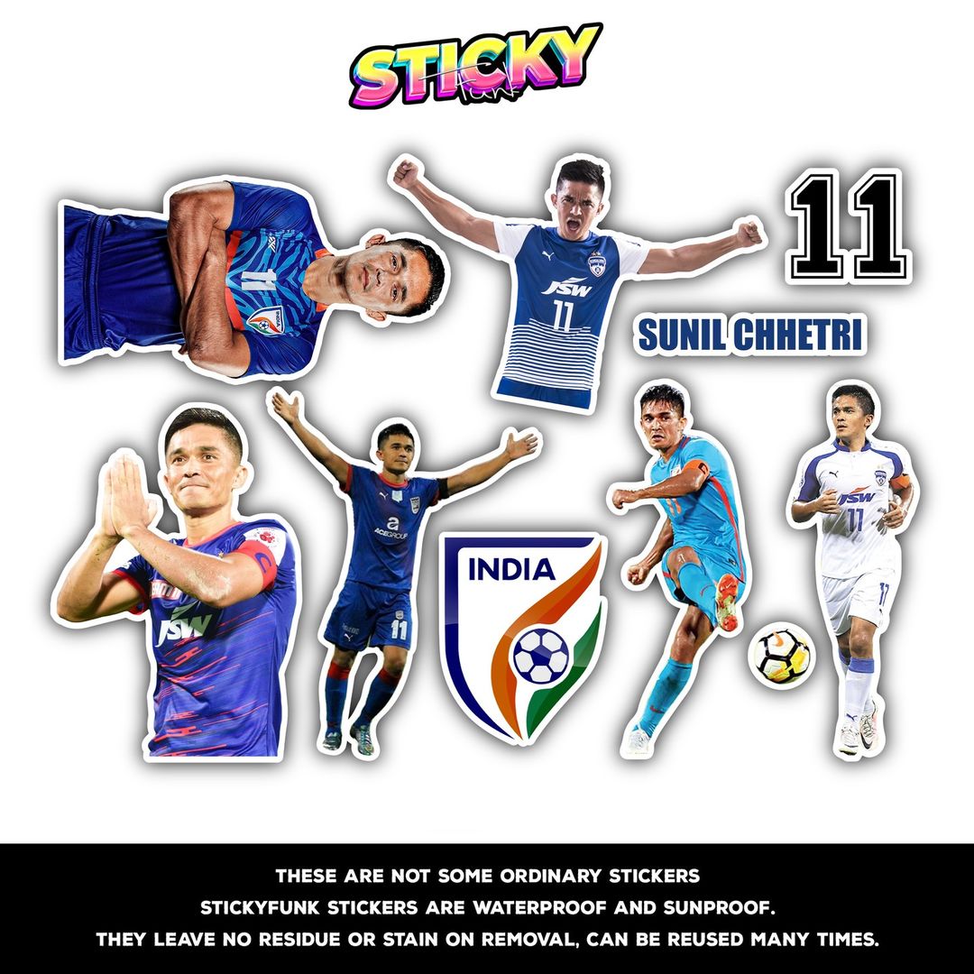 SUNIL CHHETRI MINI STICKERS SHEET - stickyfunk premium stickers