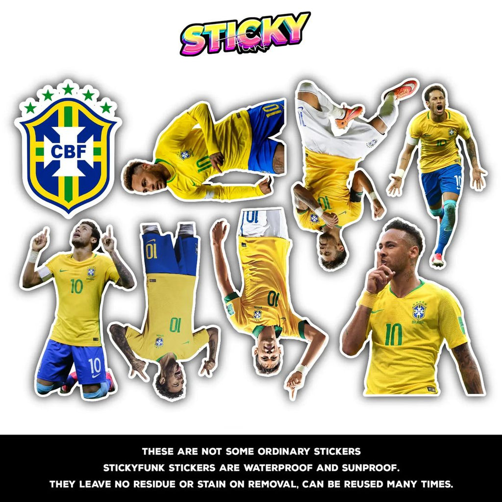 NEYMAR - BRAZIL MINI STICKERS SHEET - stickyfunk premium stickers