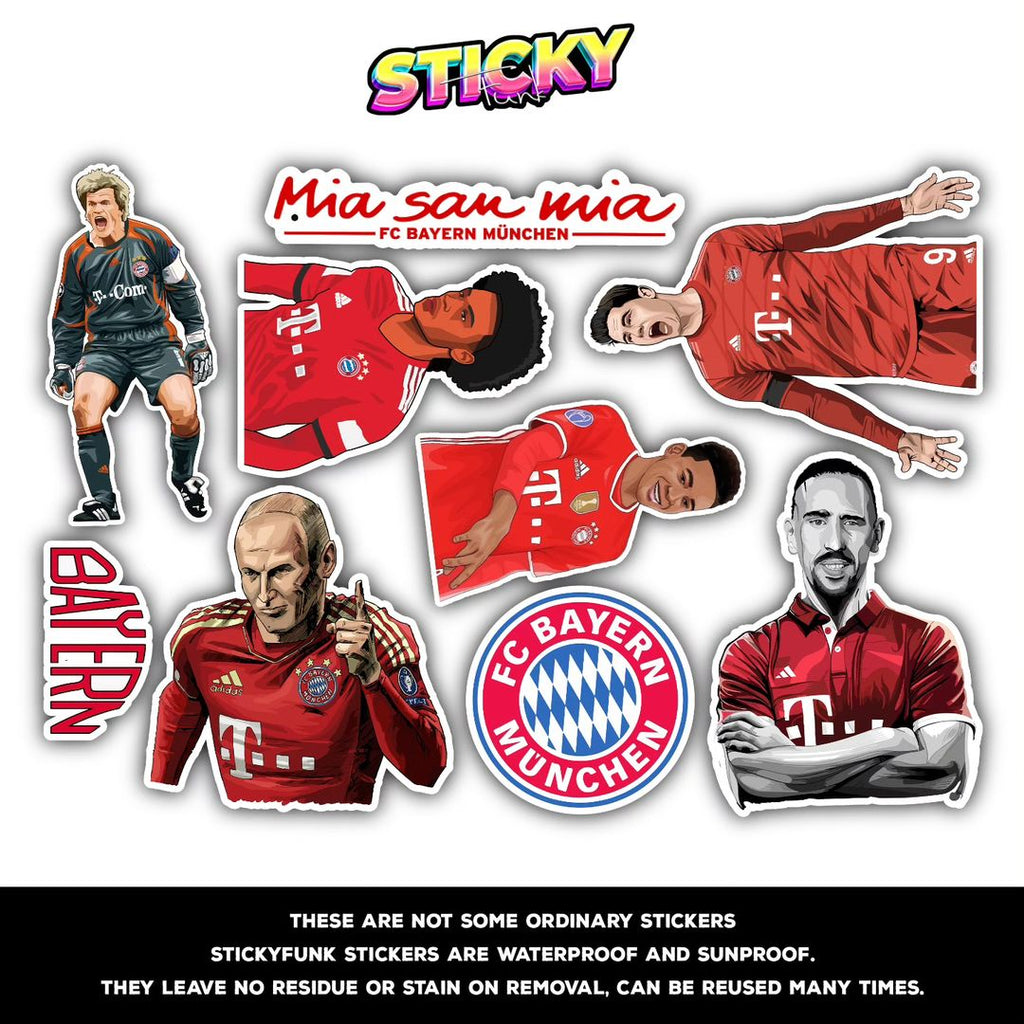 BAYERN MUNICH MINI STICKERS SHEET - stickyfunk premium stickers