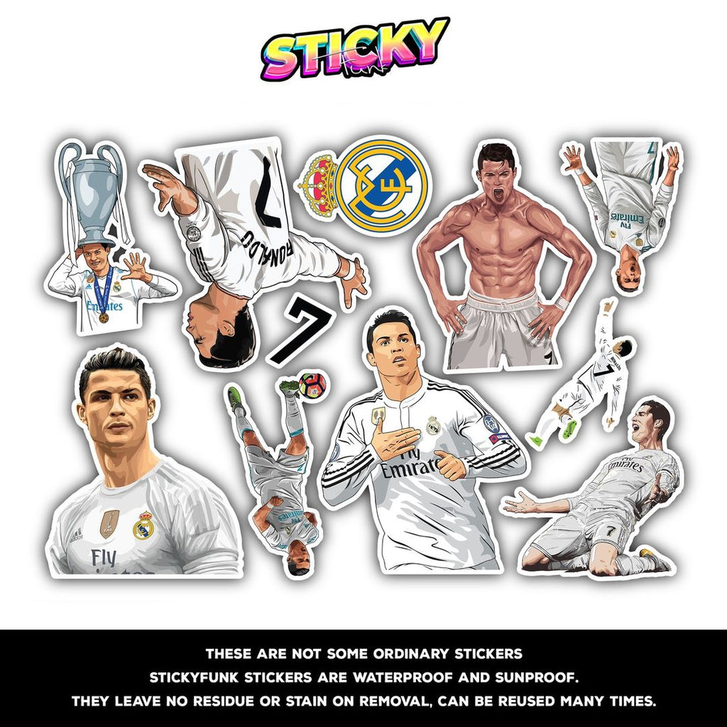 RONALDO - REALMADRID MINI STICKERS SHEET - stickyfunk premium stickers