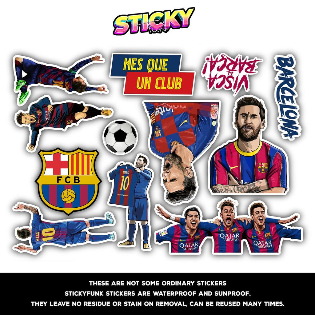 MESSI - BARCELONA MINI STICKERS SHEET - stickyfunk premium stickers