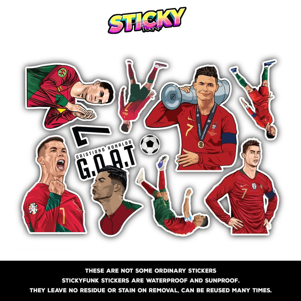 RONALDO - PORTUGAL MINI STICKERS SHEET - stickyfunk premium stickers
