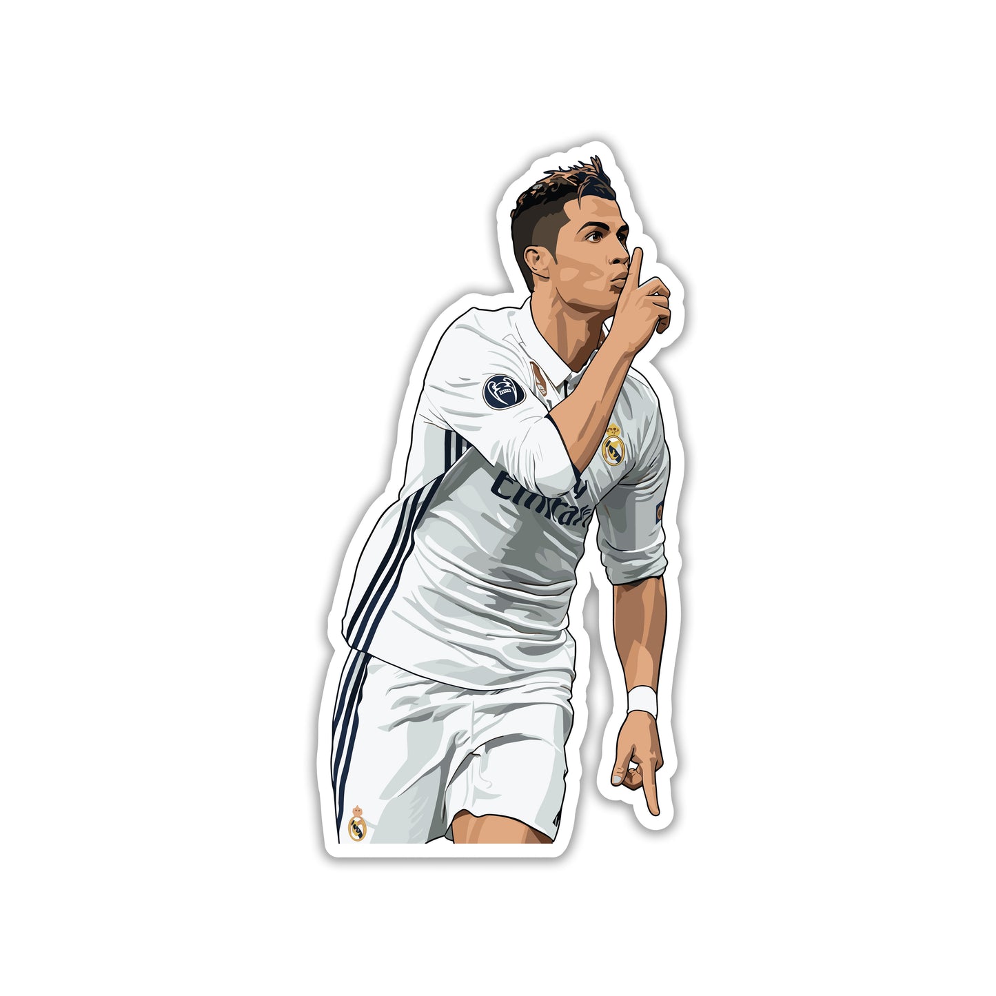 CRISTIANO RONALDO - SILENCE THE CROWD STICKER