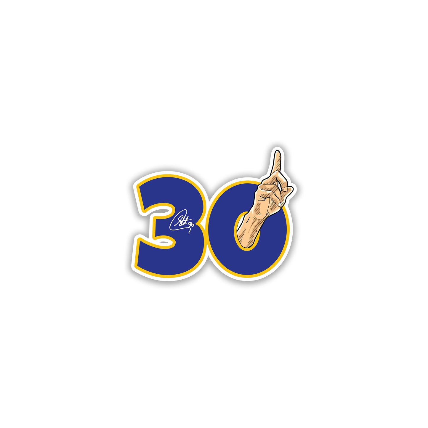 STEPHEN CURRY - 30 BRAND SIGN STICKER