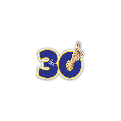 STEPHEN CURRY - 30 BRAND SIGN STICKER