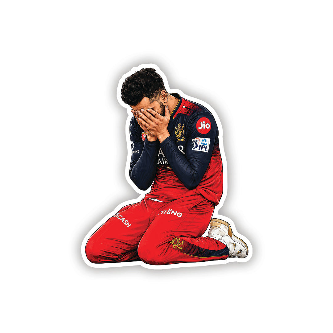 Emotional Knock Moment – Virat Kohli Sticker