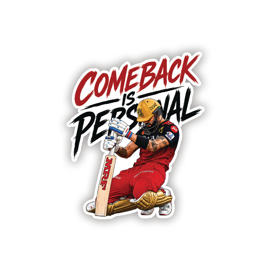 Comeback Is Personal – Virat Kohli Sticker