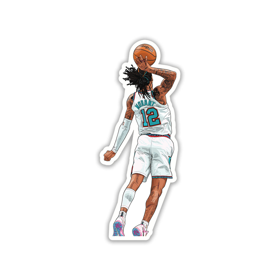 JA MORANT - AIR GRIZZLY FADE STICKER