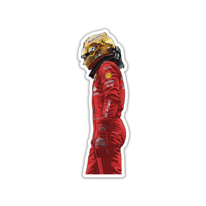 LEWIS HAMILTON - RED LEGACY SILHOUETTE STICKER