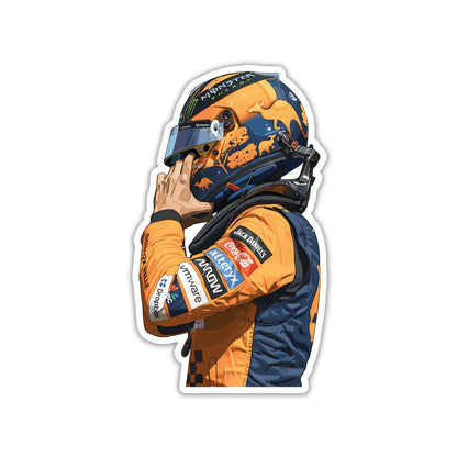 OSCAR PIASTRI - VISOR DOWN MENTALITY STICKER
