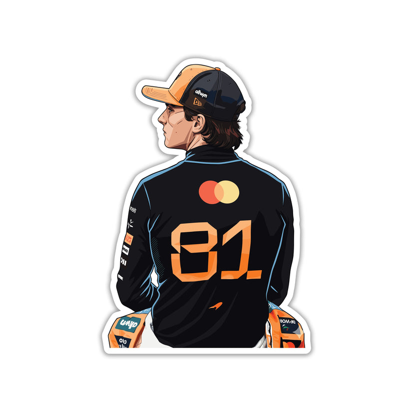 81 Sticker OSCAR PIASTRI - NUMBER 81 LEGACY STICKER – STICKYFUNK PREMIUM STICKERS