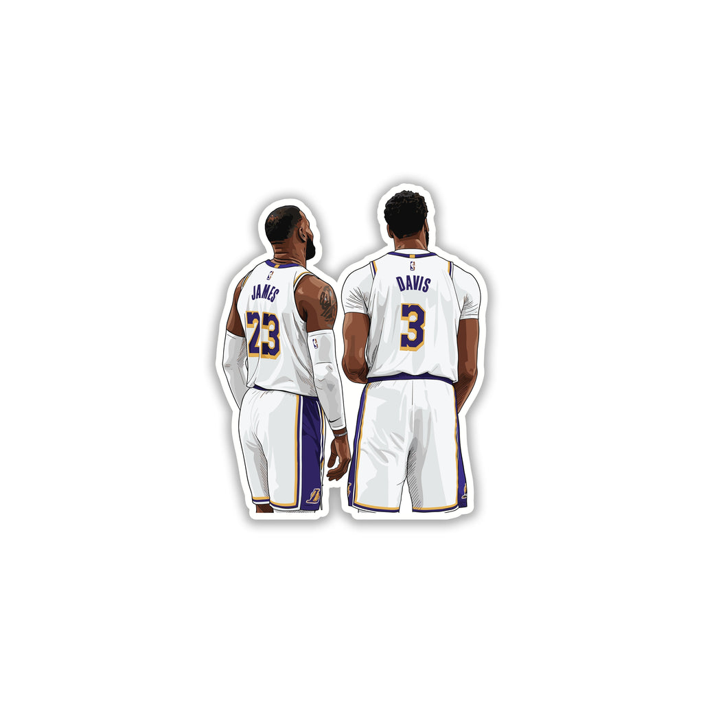 LEBRON & AD - THE BROW AND THE KING STICKER