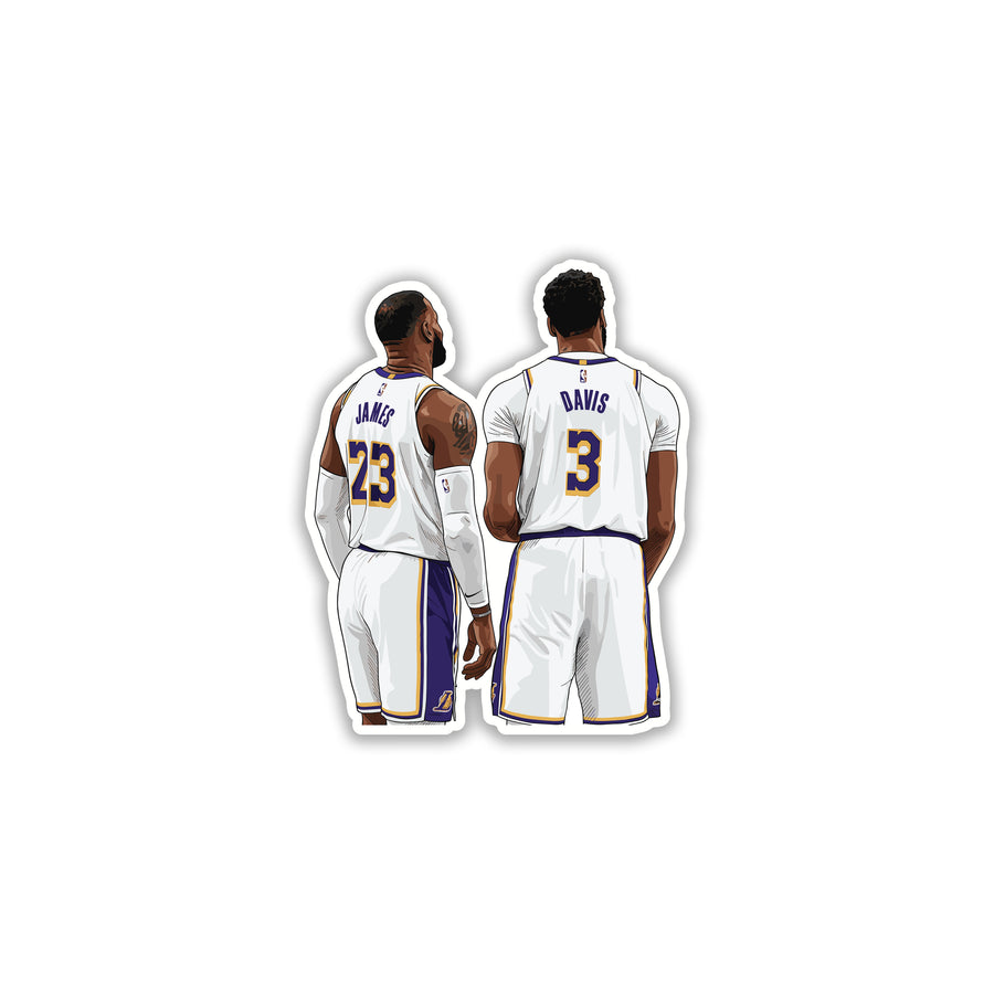 LEBRON & AD - THE BROW AND THE KING STICKER