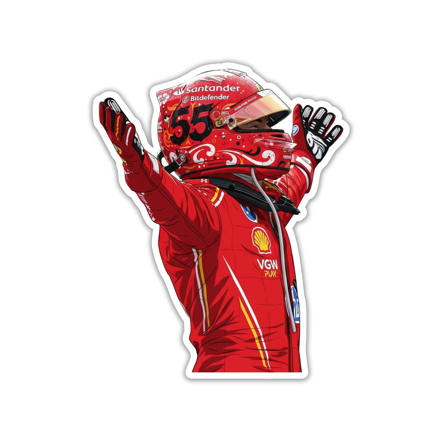CARLOS SAINZ - SWINGING HANDS STICKER