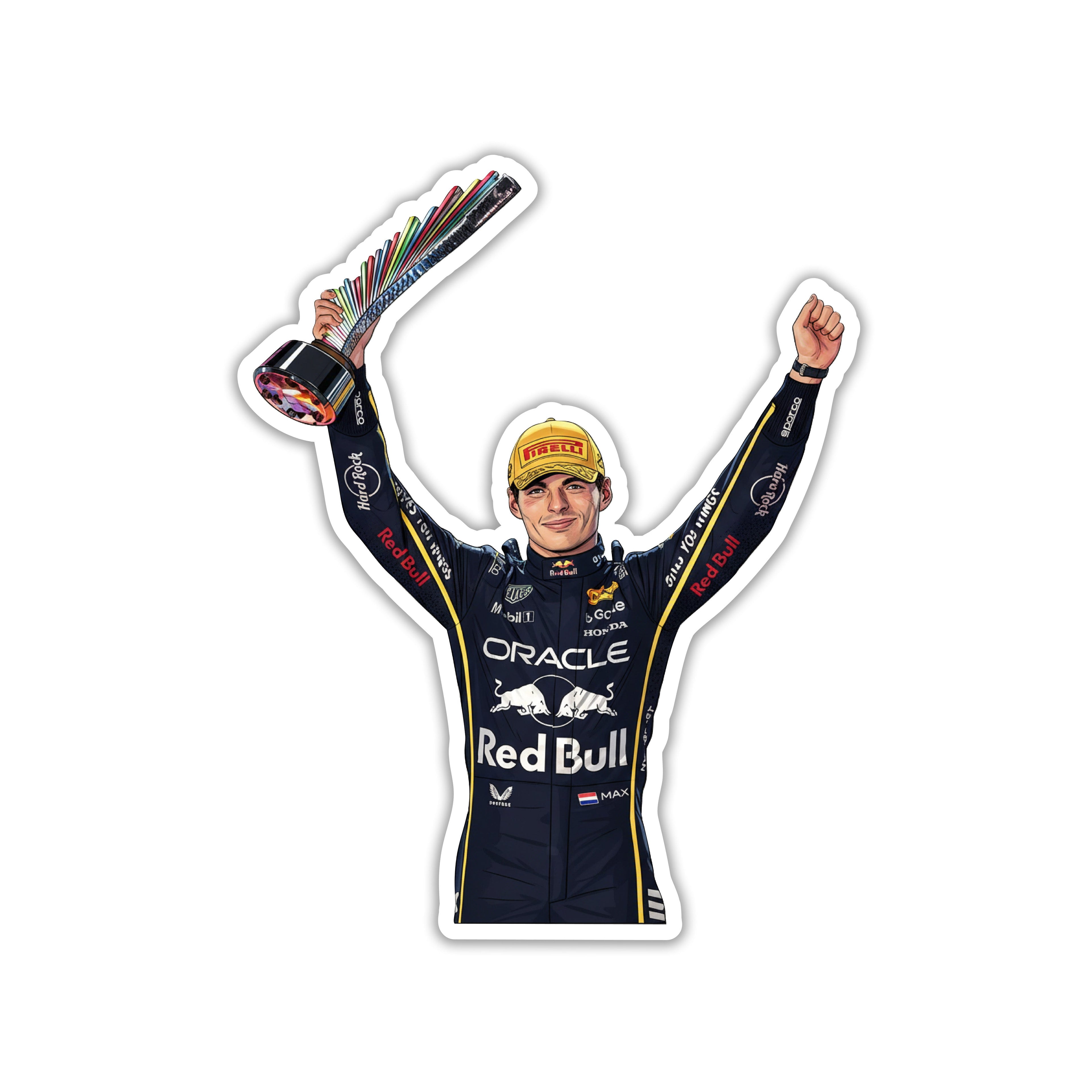 MAX VERSTAPPEN - CHAMPION OF THE WORLD STICKER